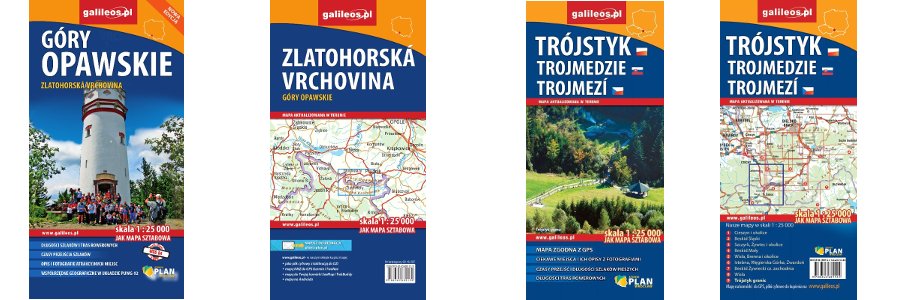 Okładka Góry Opawskie i mapa Trójstyku w Galileos