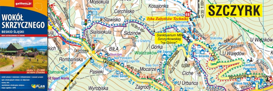 Okładka Wokół Skrzycznego, Beskid Śląski – jak mapa sztabowa
