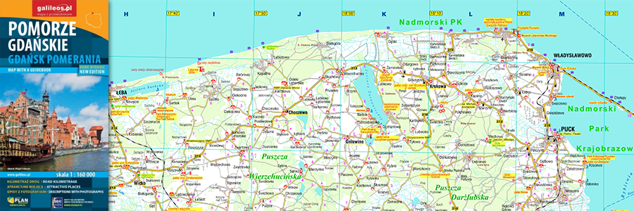 Okładka Pomorze gdańskie – mapa z przewodnikiem