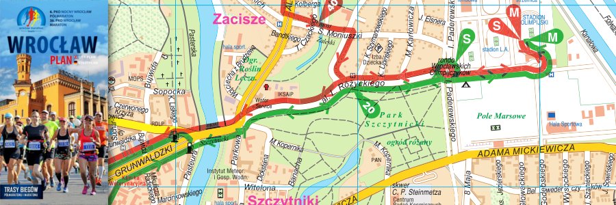 Okładka Wrocław MARATON plan miasta 2018