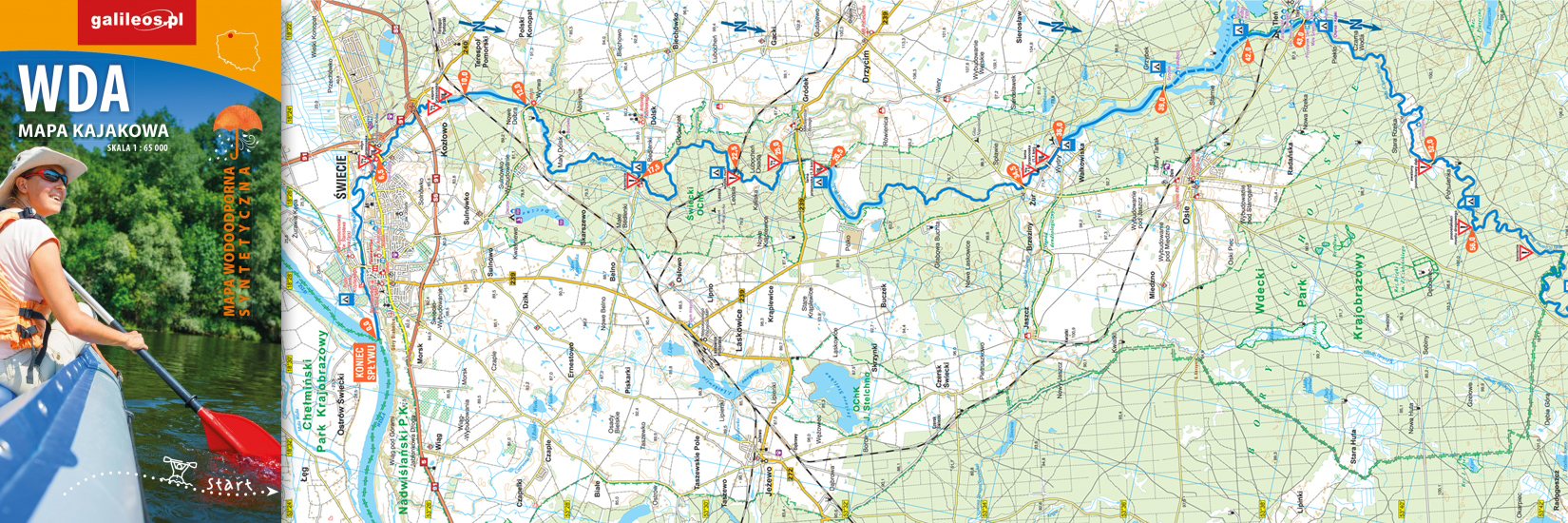 Okładka Wda – mapa kajakowa